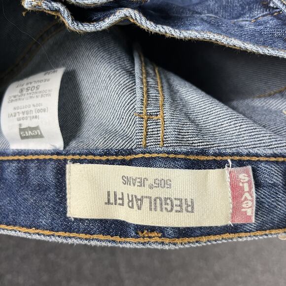 VTG Levis 505 Jean Mens 38x30 Medium Wash Regular Fit Straight Deadstock Y2K NEW - Picture 14 of 16